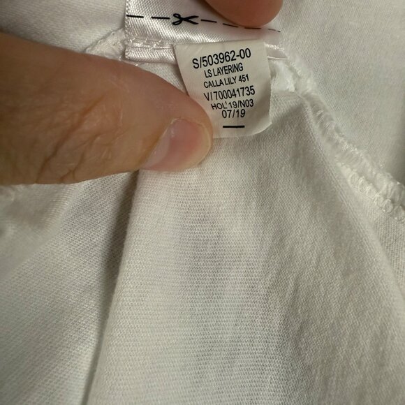 Old Navy Long Sleeve White Soft-Washed Men's Tee Retro Stripe Design Size XL - Picture 11 of 11